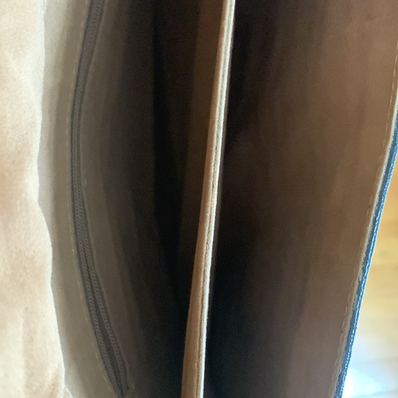 Vintage 80s patent leather croc print envelope crossbody/shoulder bag w chain - Picture 13 of 13